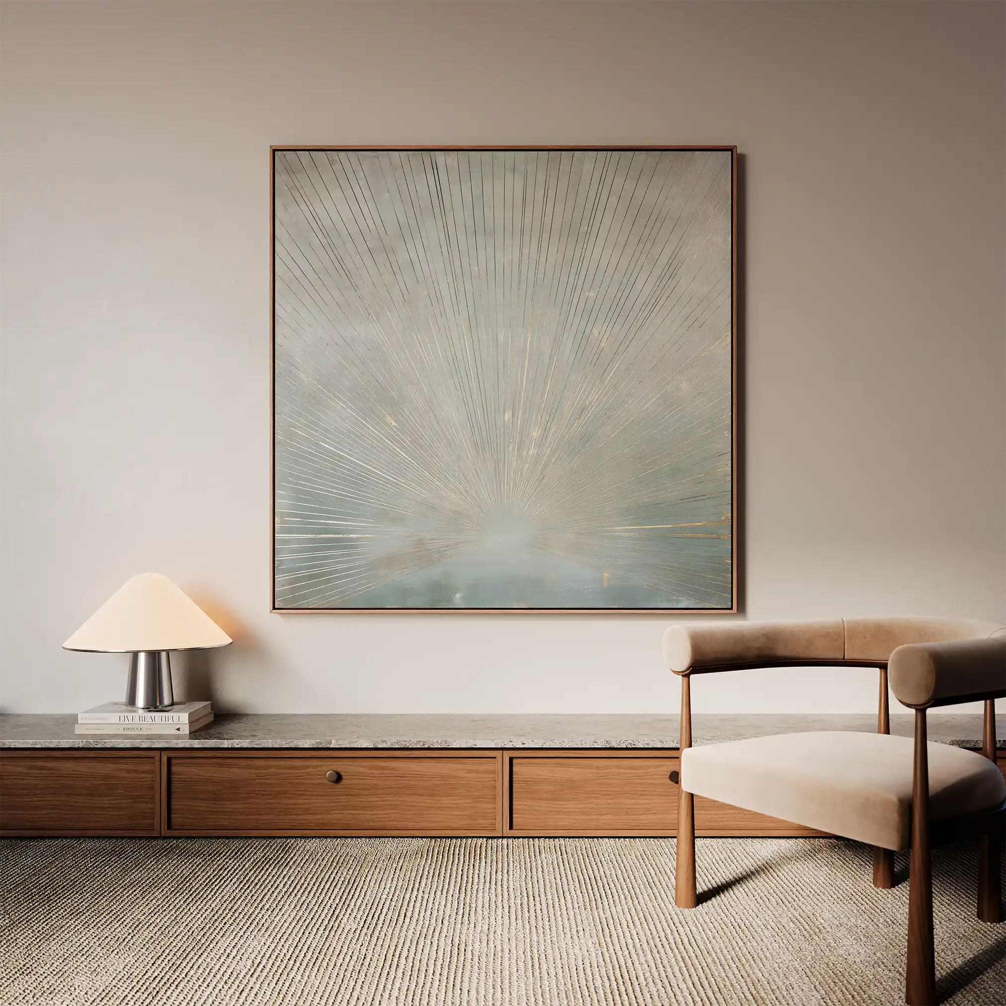 Abstract 856 Canvas Art 16" x 16" / 40 x 40 cm / Black