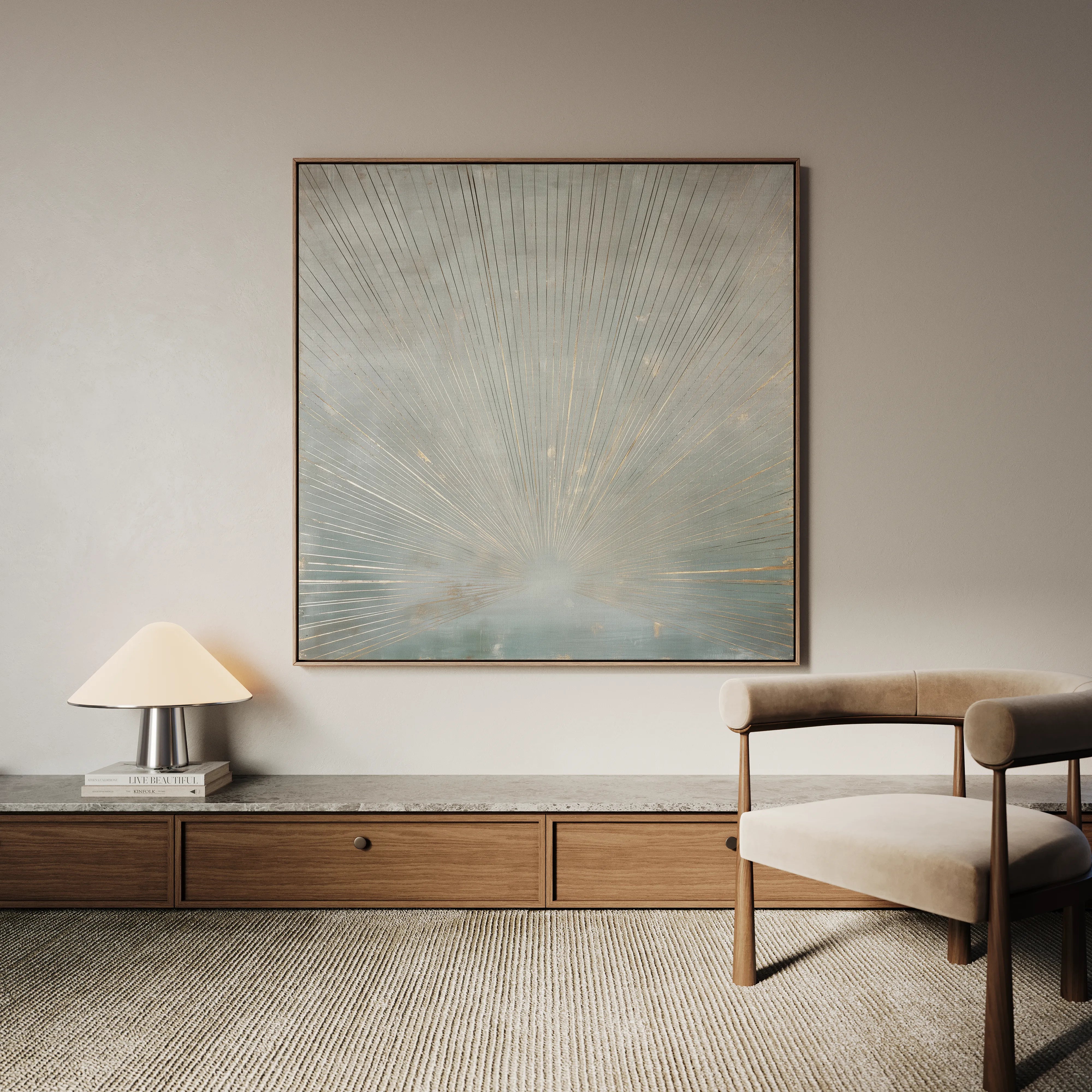 Abstract 856 Canvas Art 16" x 16" / 40 x 40 cm / Black
