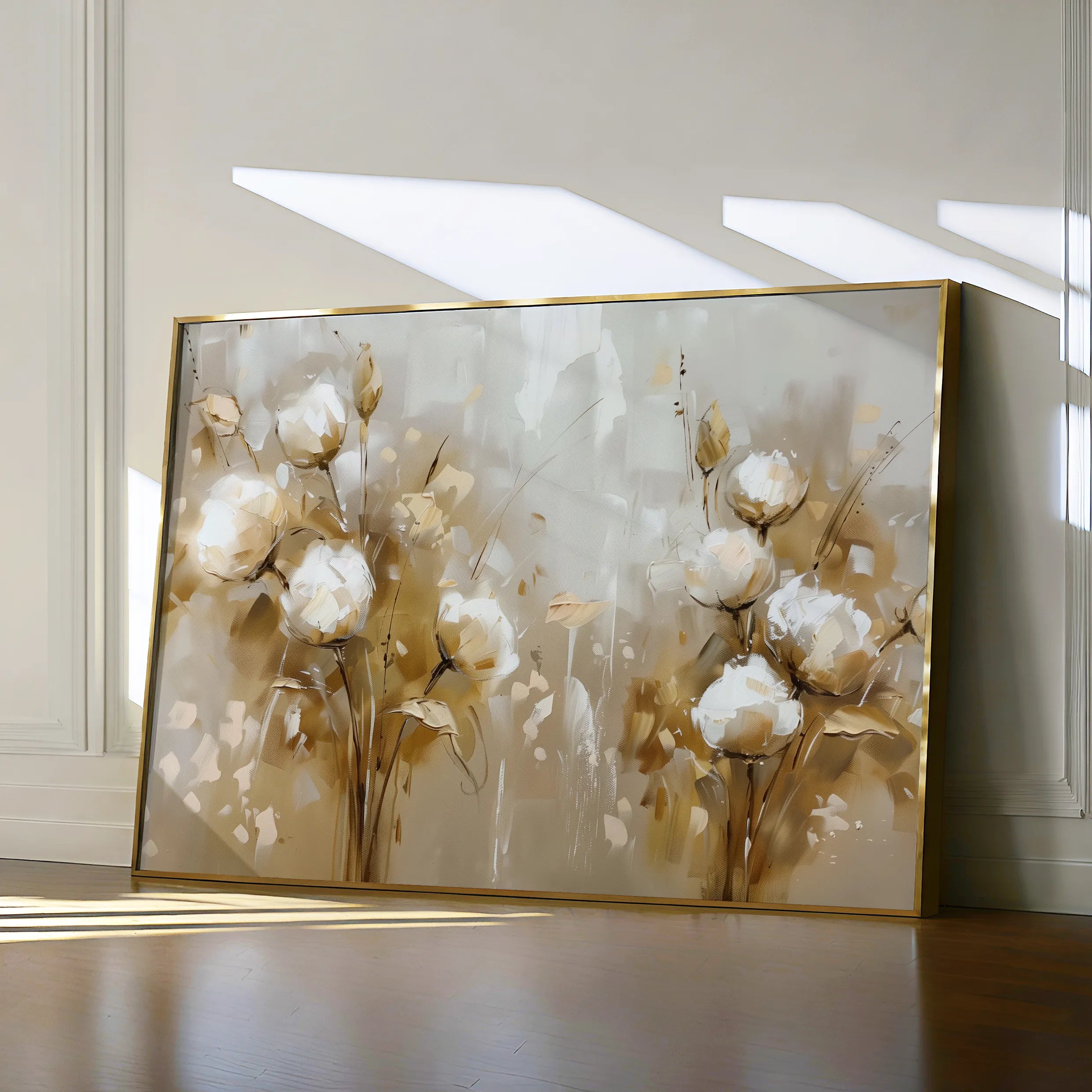 Floral 856 Canvas Art 18" x 24" / 45 x 60 cm / Black