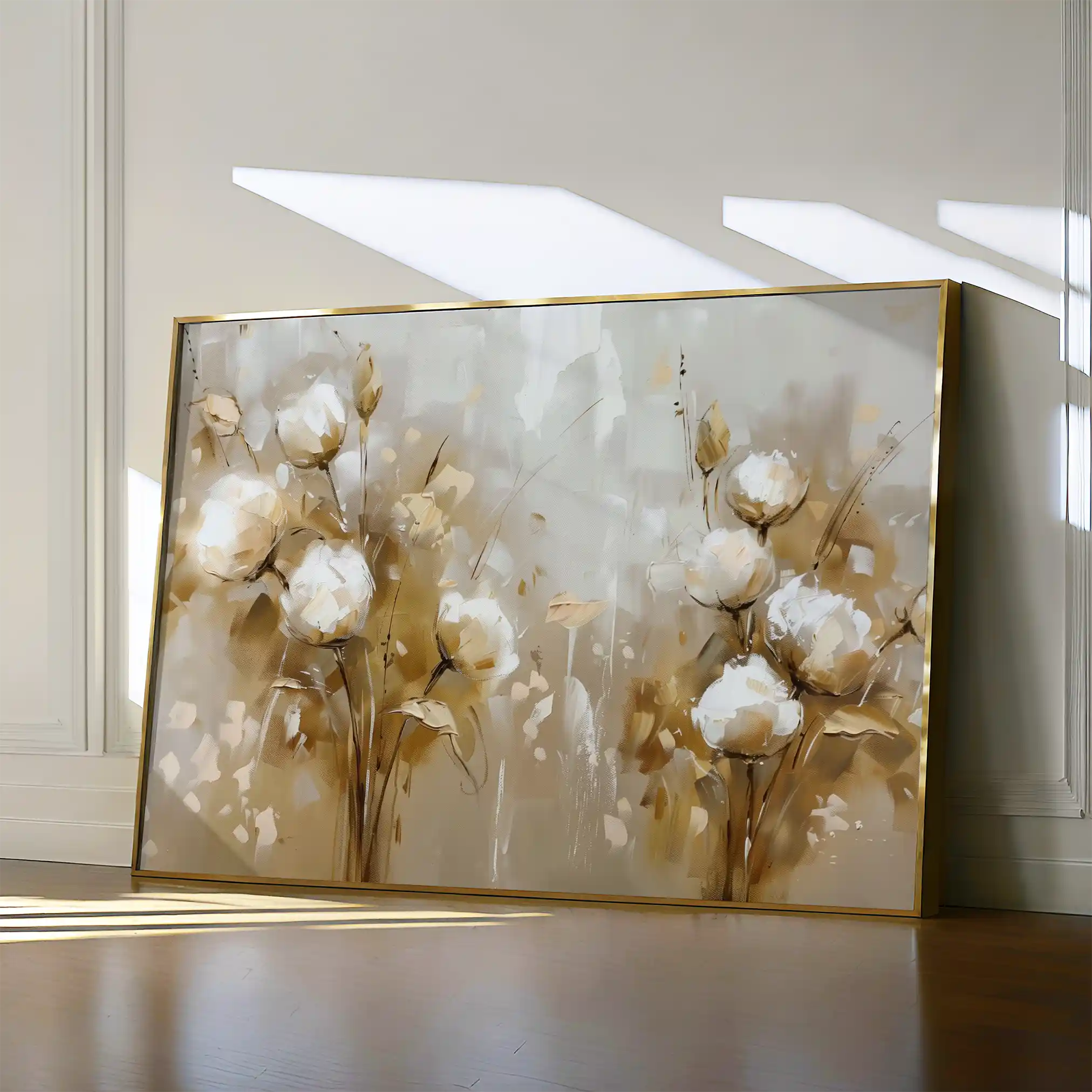 Floral 856 Canvas Art 60 x 40 cm / Black