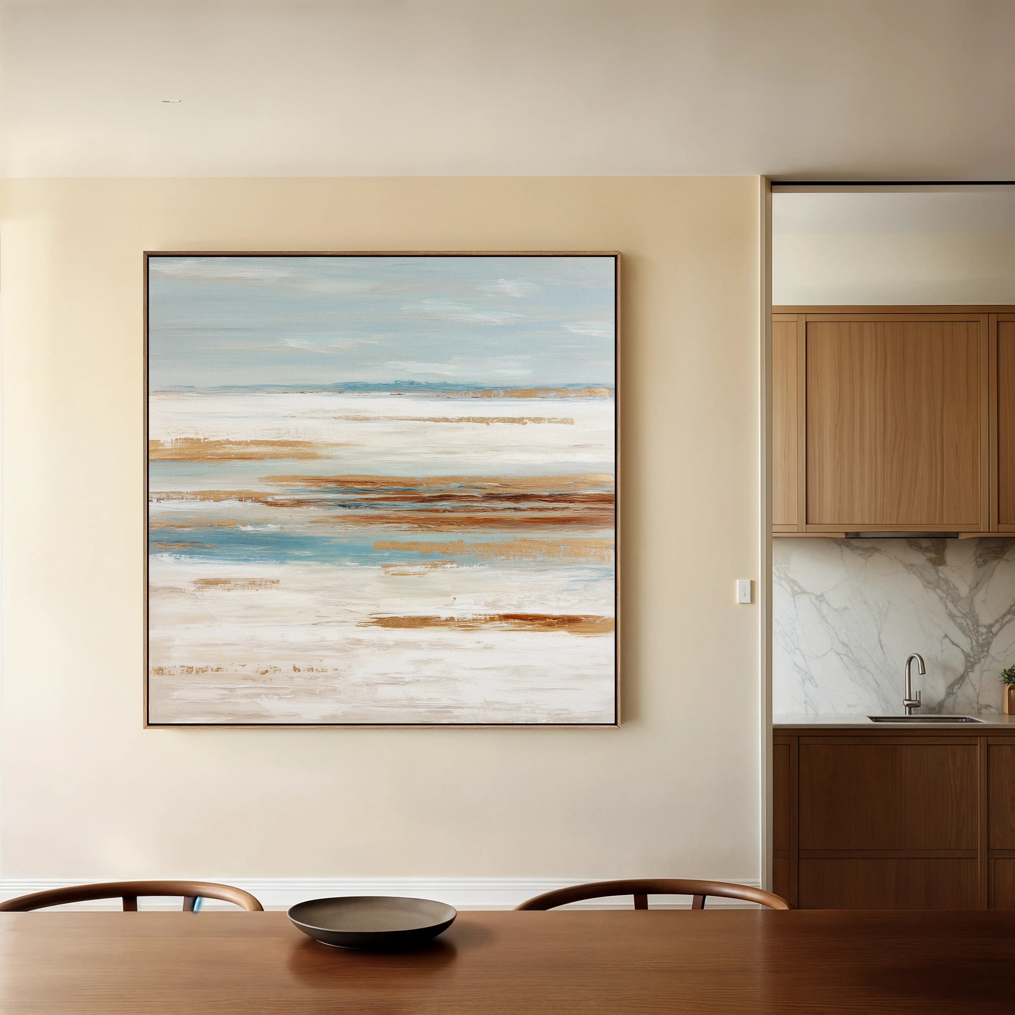 Abstract 857 Canvas Art 16" x 16" / 40 x 40 cm / Black