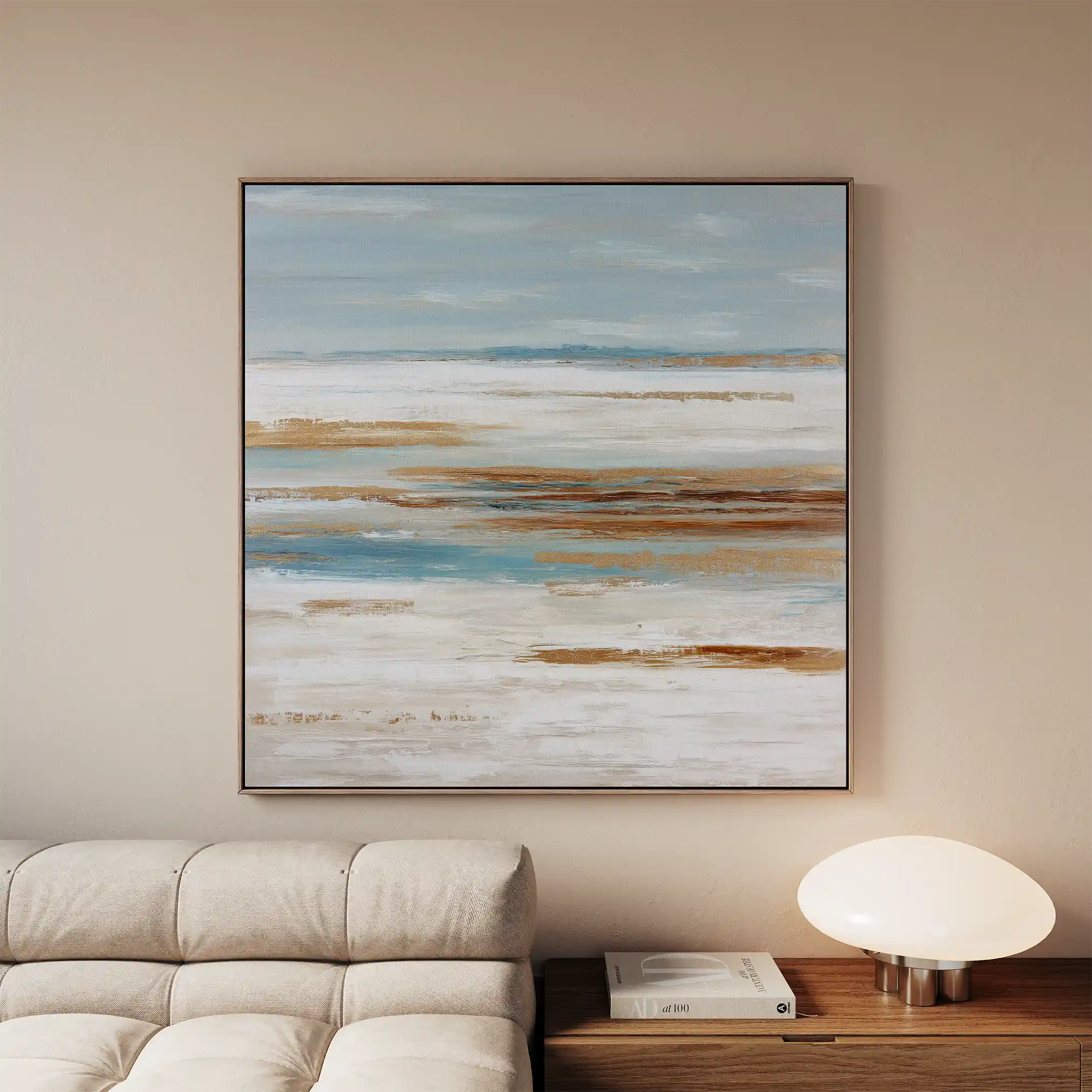 Abstract 857 Canvas Art 16" x 16" / 40 x 40 cm / Black