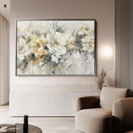 Floral 857 Canvas Art 18" x 24" / 45 x 60 cm / Black