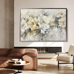 Floral 857 Canvas Art 18" x 24" / 45 x 60 cm / Black