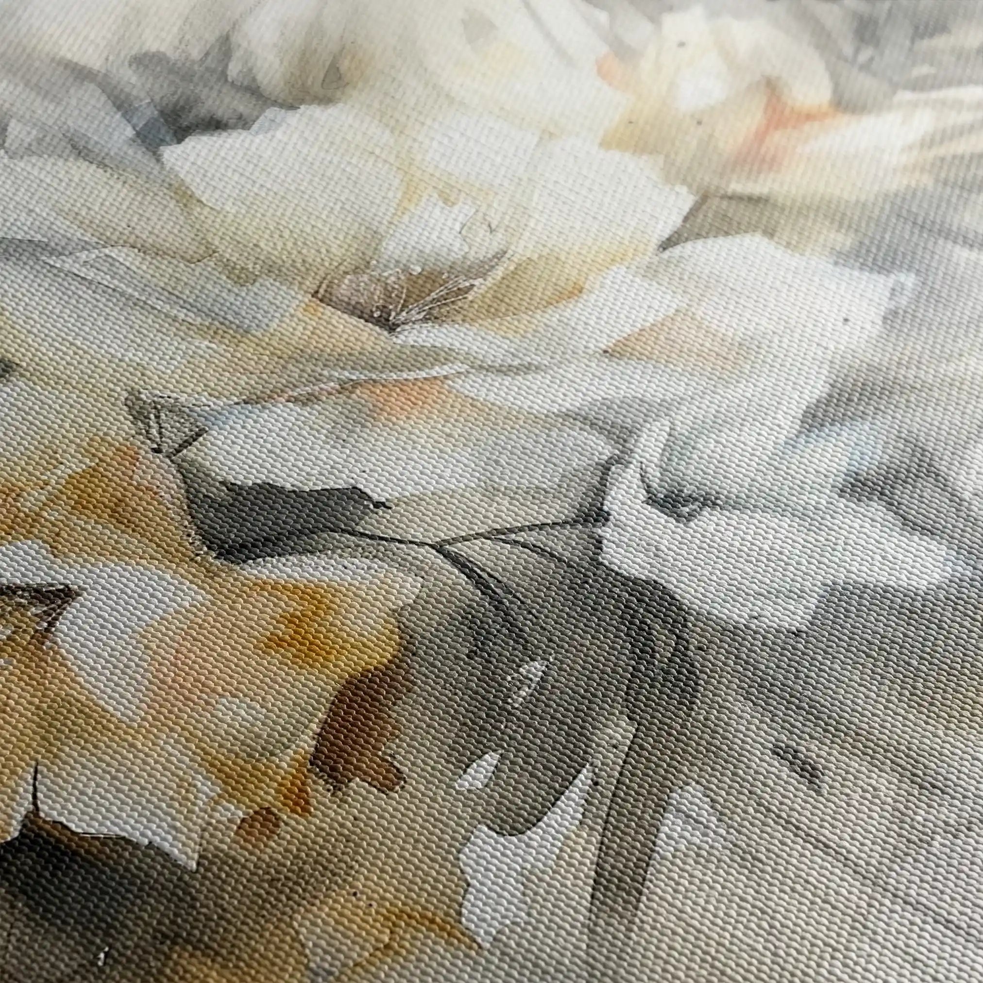 Floral 857 Canvas Art 60 x 40 cm / Black