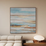 Abstract 858 Canvas Art 16" x 16" / 40 x 40 cm / Black