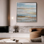 Abstract 858 Canvas Art 16" x 16" / 40 x 40 cm / Black