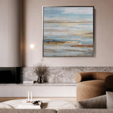 Abstract 858 Canvas Art 16" x 16" / 40 x 40 cm / Black