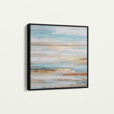 Abstract 858 Canvas Art 16" x 16" / 40 x 40 cm / Black