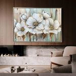 Floral 858 Canvas Art 18" x 24" / 45 x 60 cm / Black