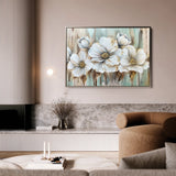 Floral 858 Canvas Art 18" x 24" / 45 x 60 cm / Black