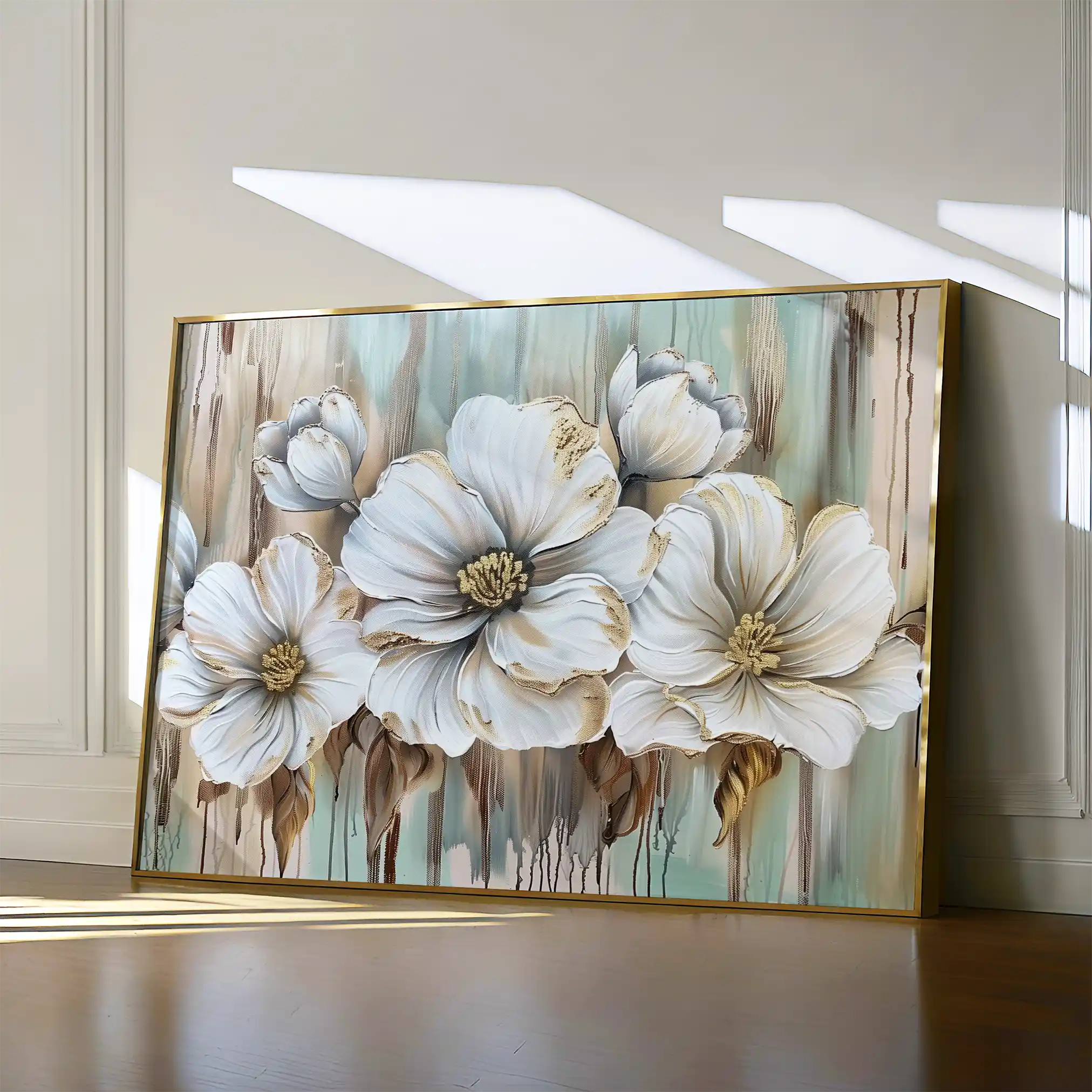 Floral 858 Canvas Art 60 x 40 cm / Black