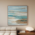 Abstract 859 Canvas Art 16" x 16" / 40 x 40 cm / Black