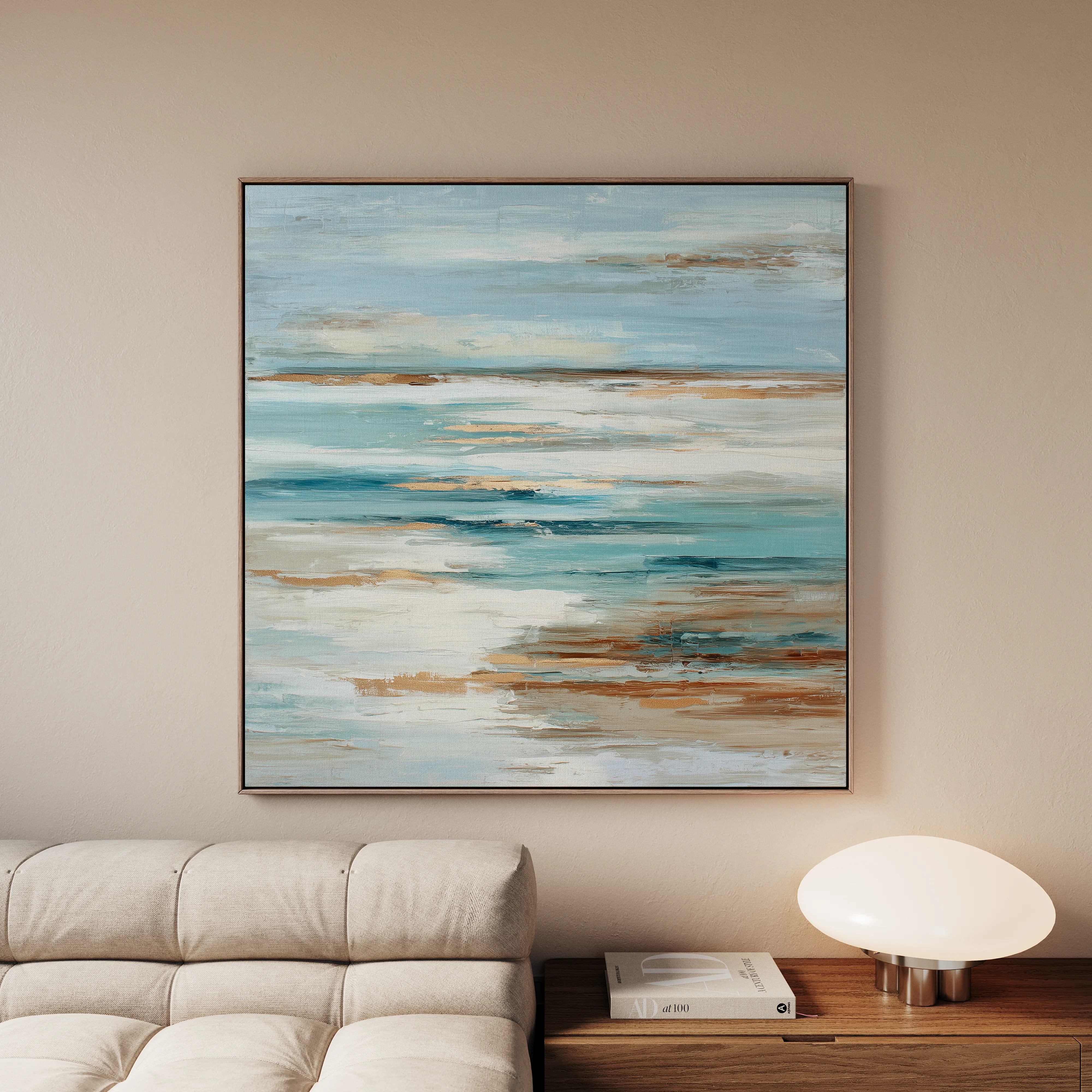 Abstract 859 Canvas Art 16" x 16" / 40 x 40 cm / Black
