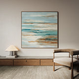 Abstract 859 Canvas Art 16" x 16" / 40 x 40 cm / Black