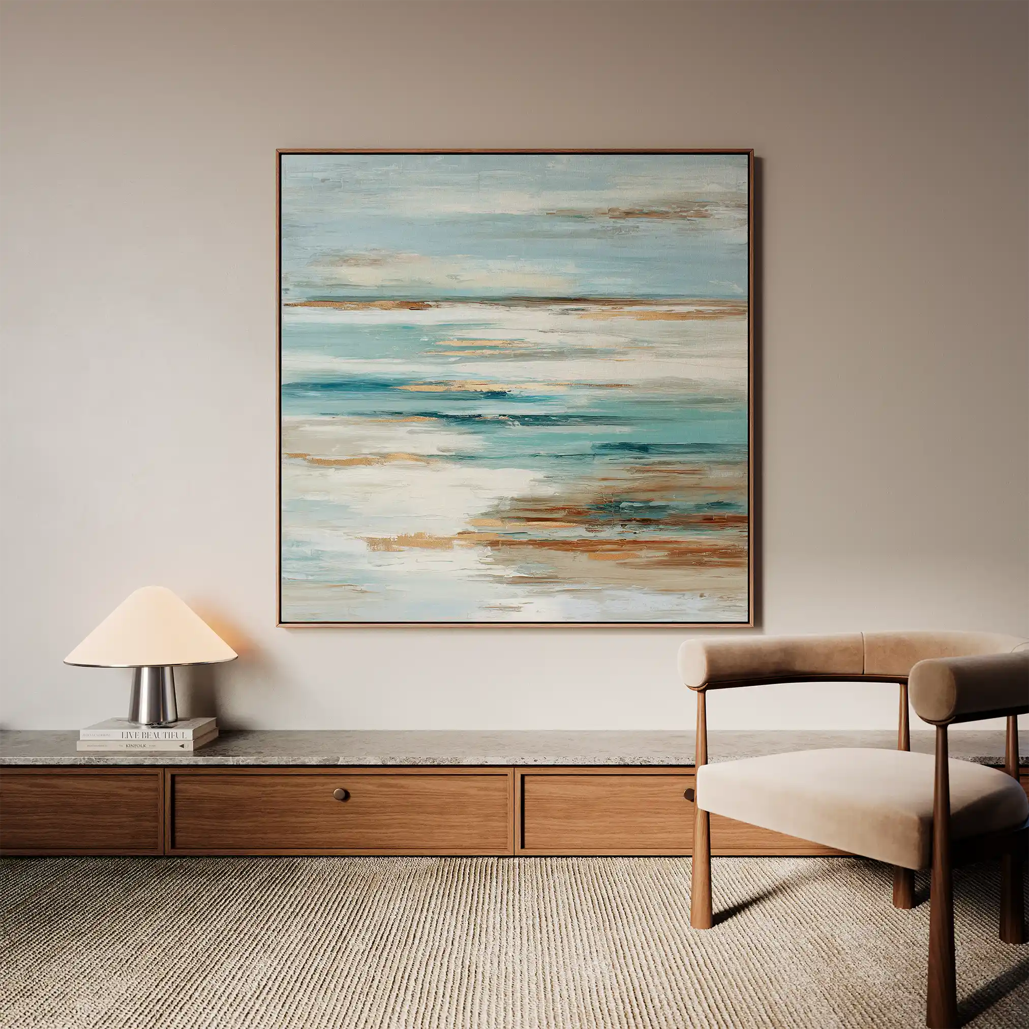 Abstract 859 Canvas Art 60 x 60 cm / Black