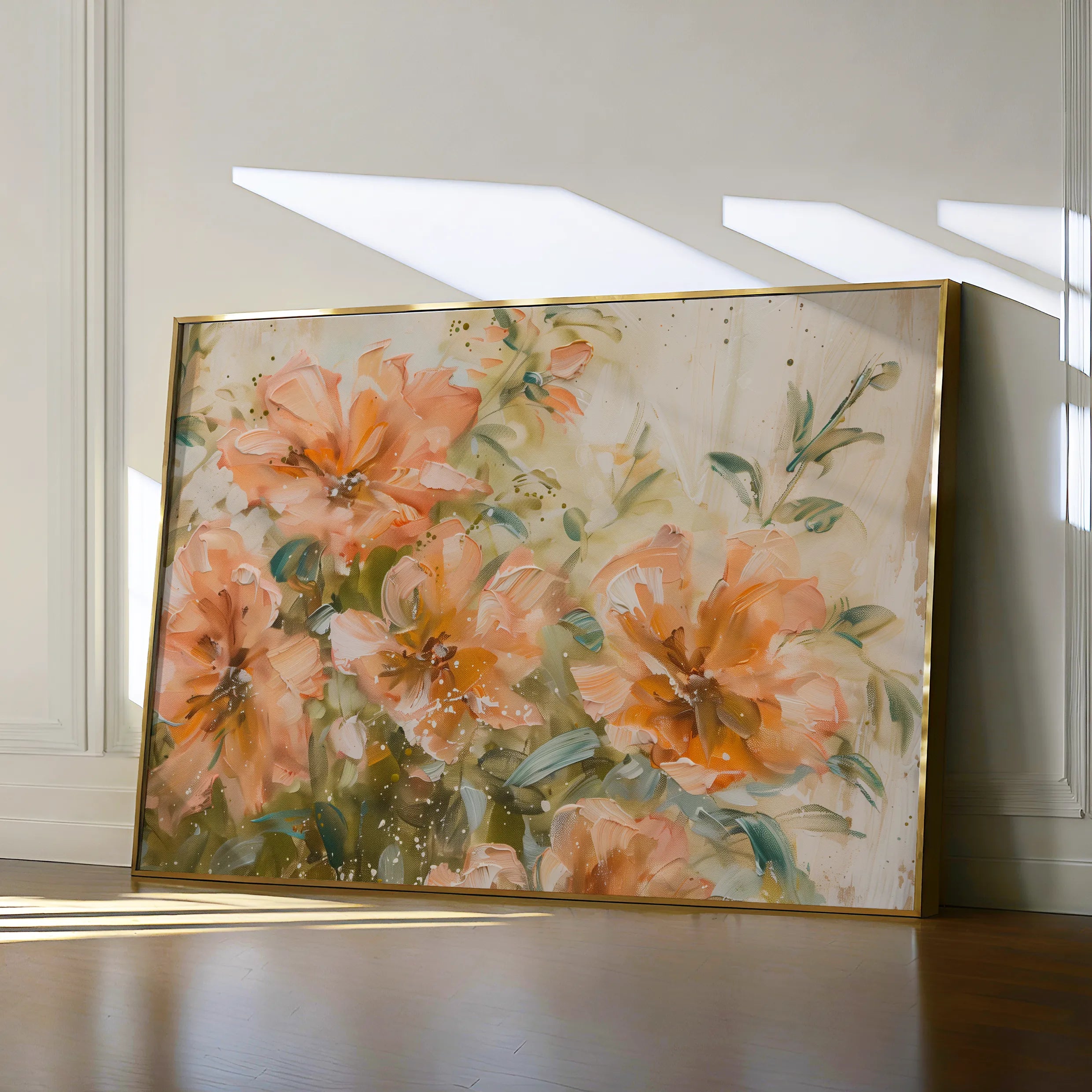 Floral 859 Canvas Art 18" x 24" / 45 x 60 cm / Black