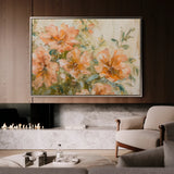 Floral 859 Canvas Art 18" x 24" / 45 x 60 cm / Black
