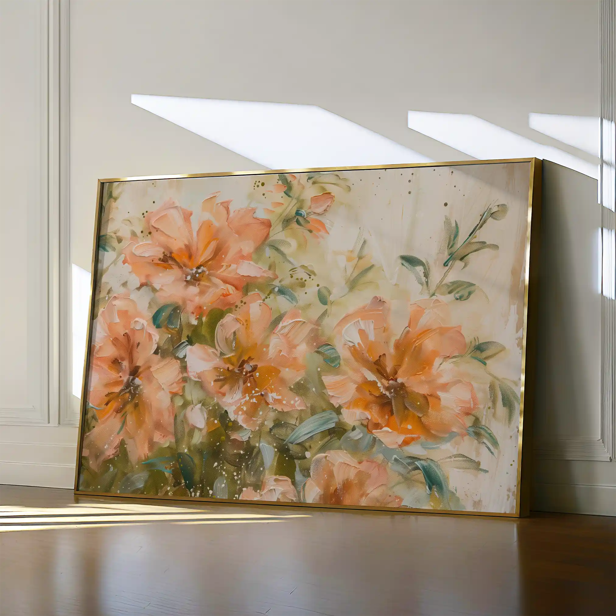 Floral 859 Canvas Art 60 x 40 cm / Black