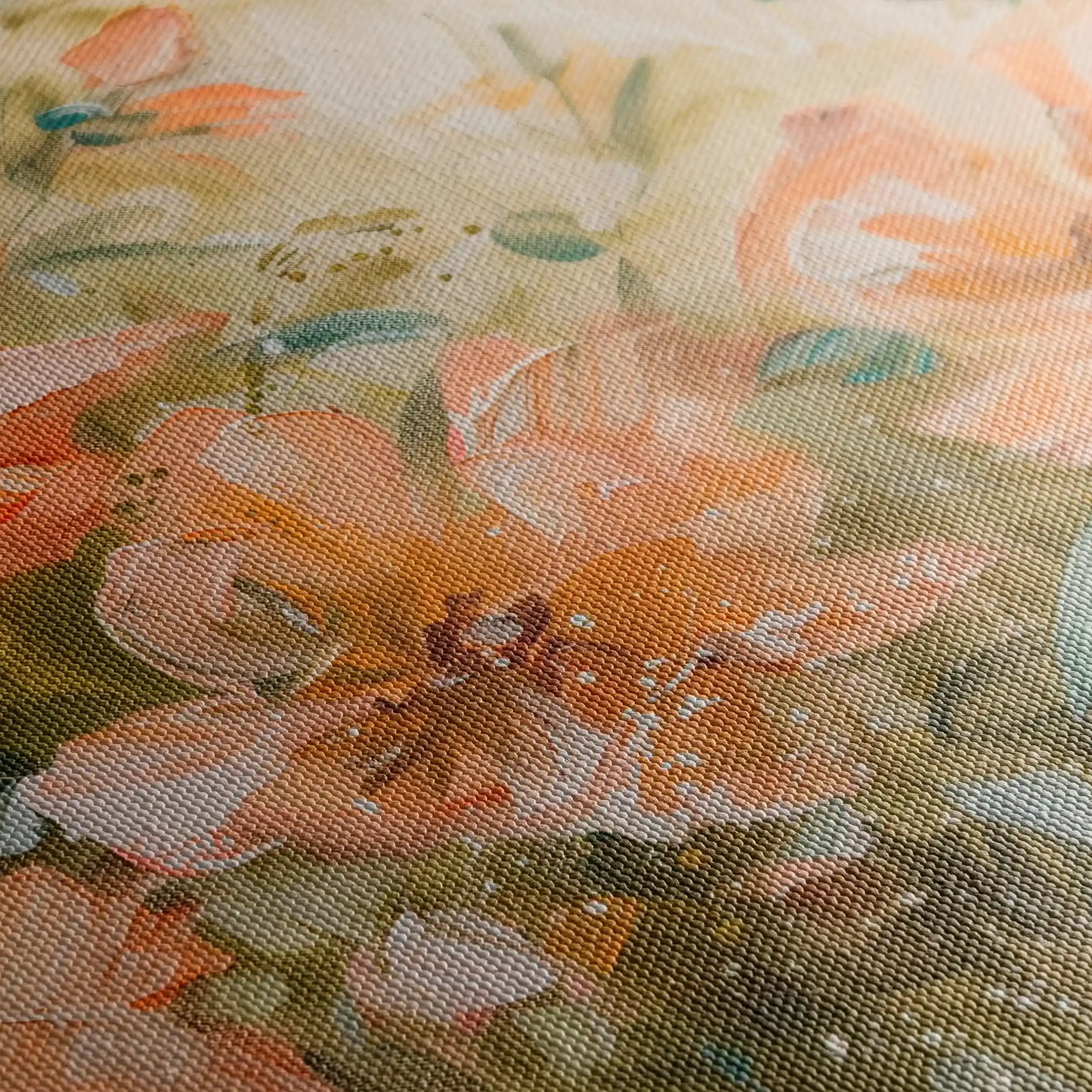 Floral 859 Canvas Art 60 x 40 cm / Black