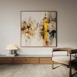 Abstract 860 Canvas Art 16" x 16" / 40 x 40 cm / Black