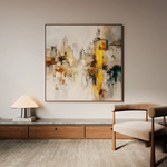 Abstract 860 Canvas Art 60 x 60 cm / Black