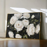 Floral 860 Canvas Art 18" x 24" / 45 x 60 cm / Black