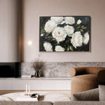 Floral 860 Canvas Art 18" x 24" / 45 x 60 cm / Black