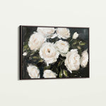 Floral 860 Canvas Art 18" x 24" / 45 x 60 cm / Black