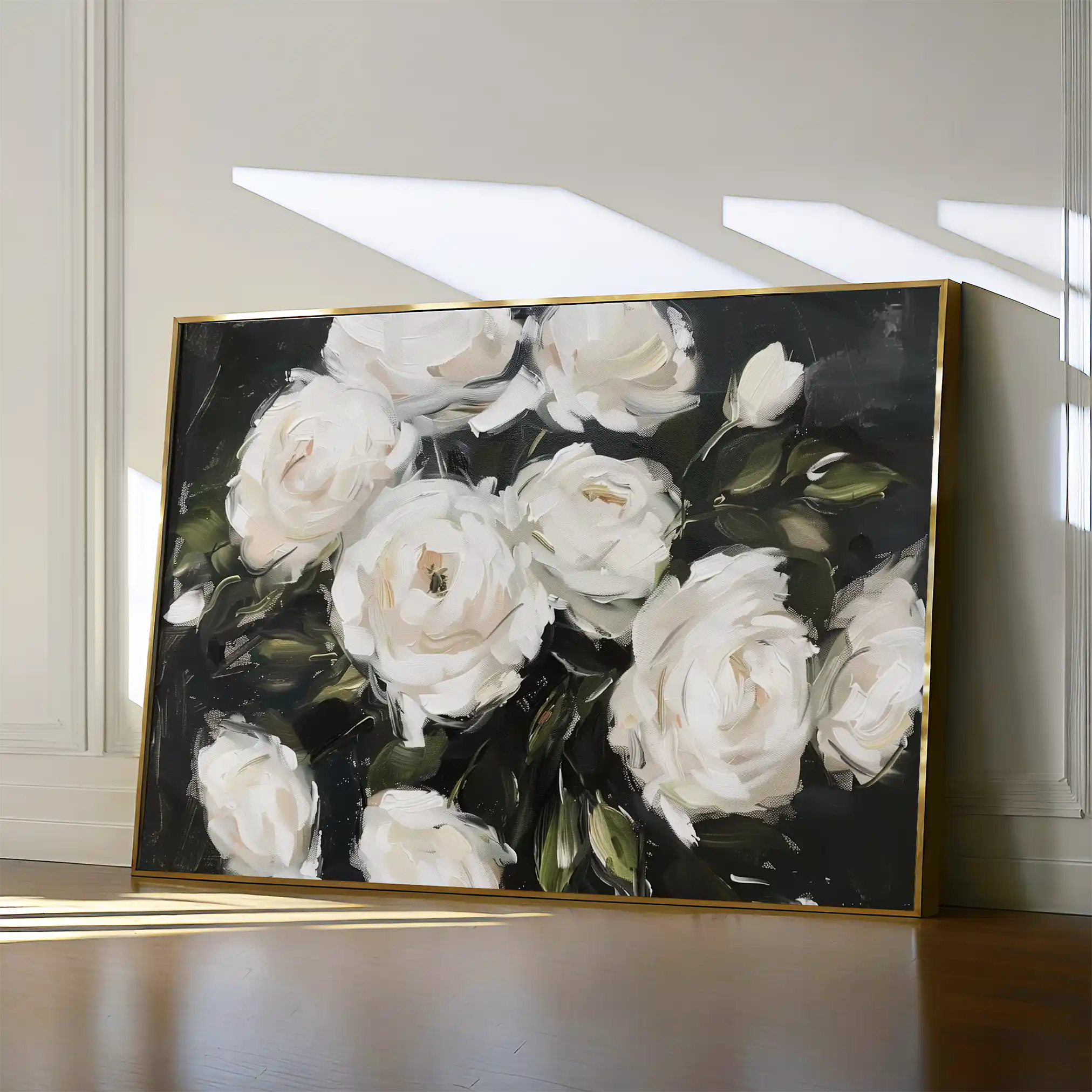 Floral 860 Canvas Art 60 x 40 cm / Black