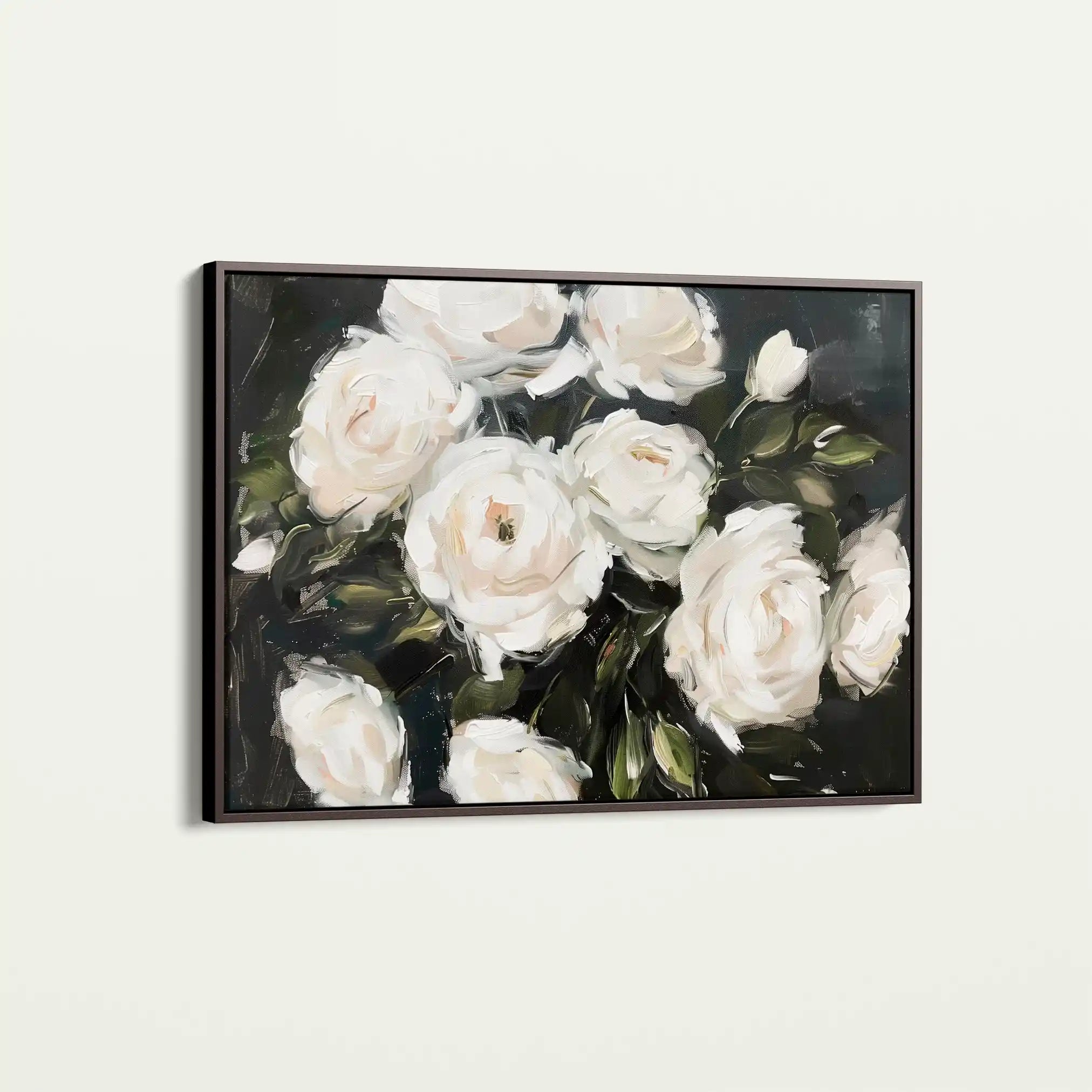 Floral 860 Canvas Art 60 x 40 cm / Black