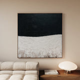 Abstract 861 Canvas Art 16" x 16" / 40 x 40 cm / Black