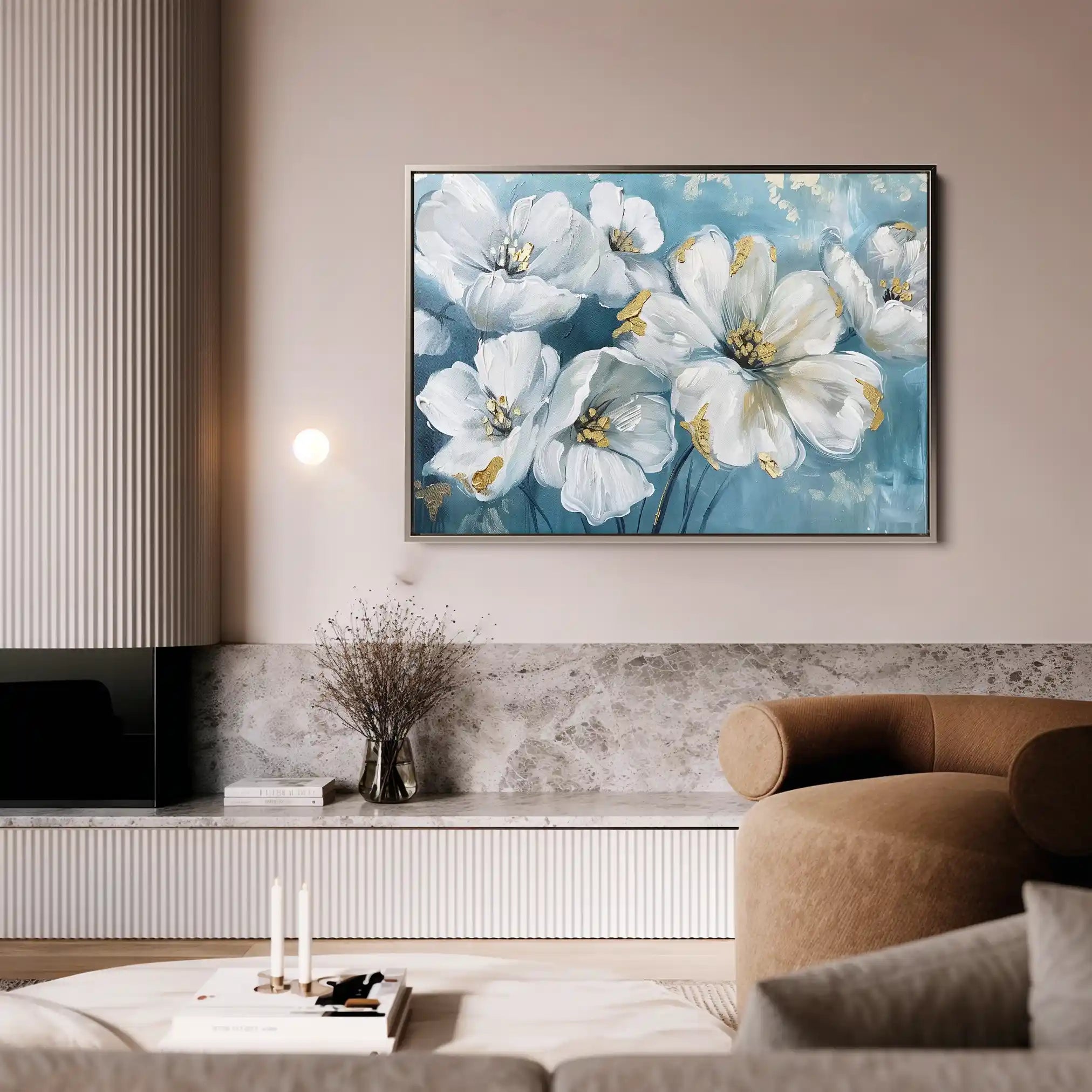 Floral 861 Canvas Art 60 x 40 cm / Black