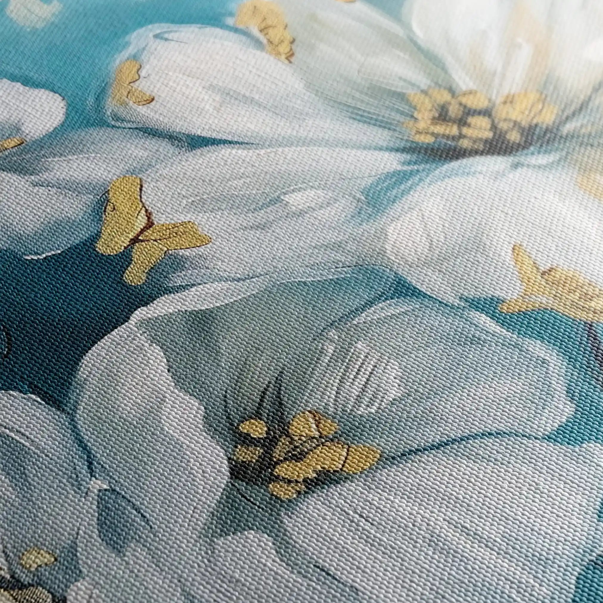 Floral 861 Canvas Art 60 x 40 cm / Black