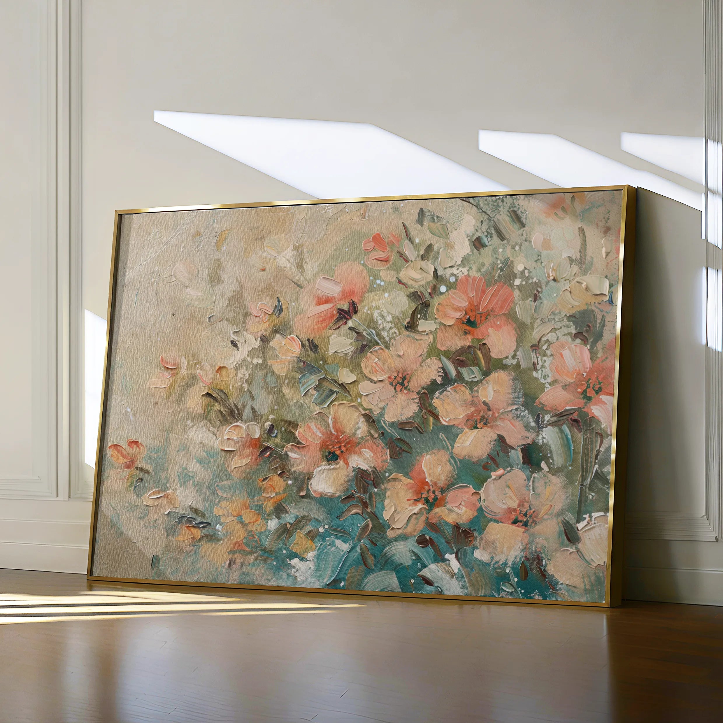 Floral 862 Canvas Art 18" x 24" / 45 x 60 cm / Black