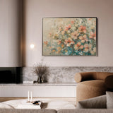 Floral 862 Canvas Art 18" x 24" / 45 x 60 cm / Black