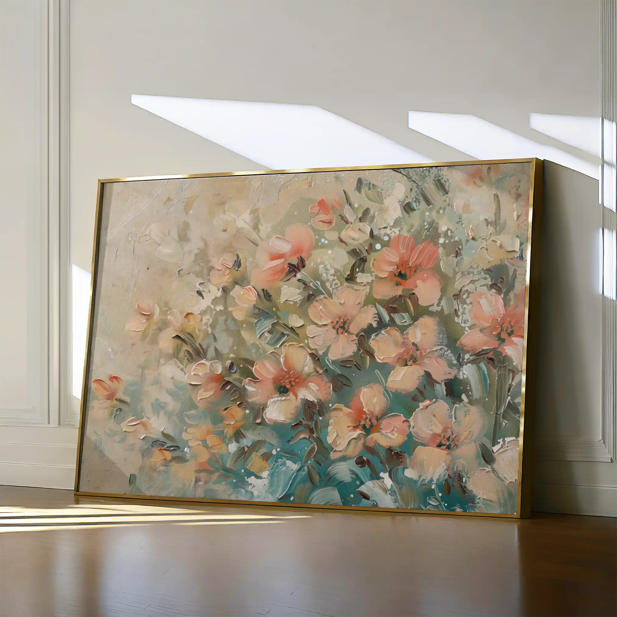 Floral 862 Canvas Art 60 x 40 cm / Black