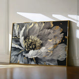 Floral 863 Canvas Art 18" x 24" / 45 x 60 cm / Black