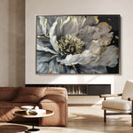 Floral 863 Canvas Art 18" x 24" / 45 x 60 cm / Black