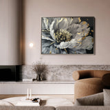 Floral 863 Canvas Art 18" x 24" / 45 x 60 cm / Black