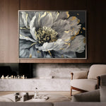 Floral 863 Canvas Art 60 x 40 cm / Black
