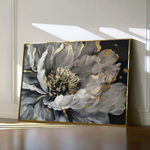 Floral 863 Canvas Art 60 x 40 cm / Black