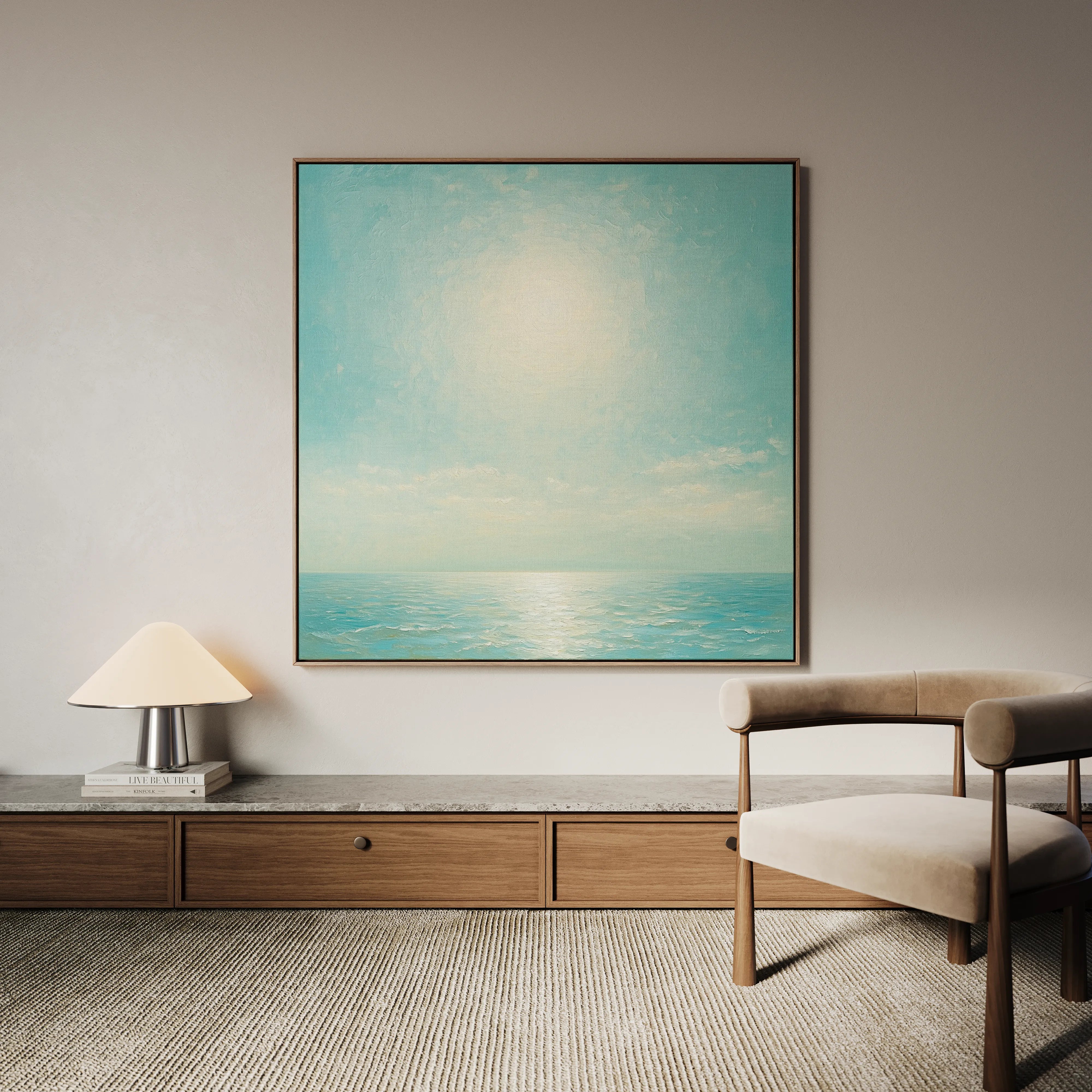 Abstract 864 Canvas Art 16" x 16" / 40 x 40 cm / Black