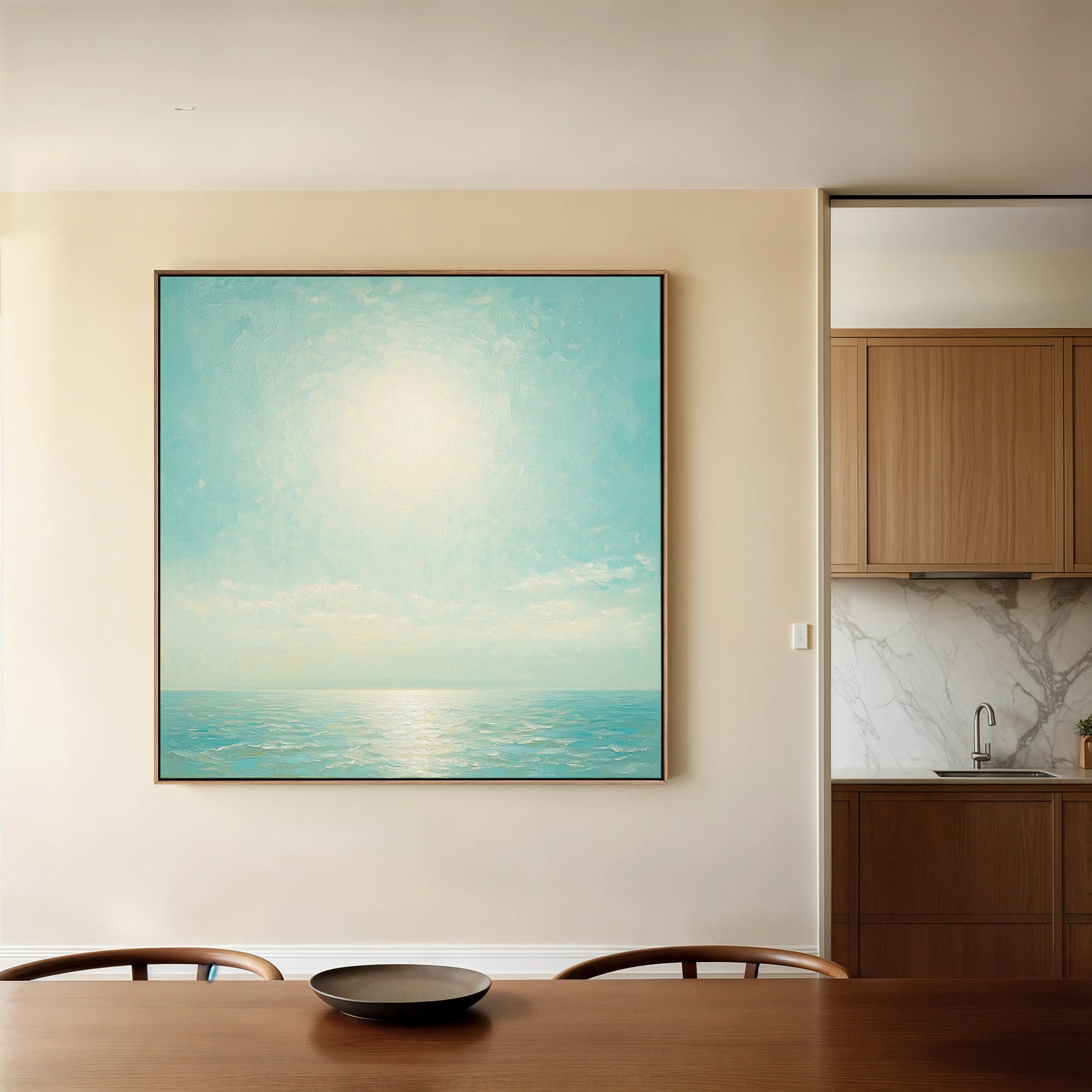 Abstract 864 Canvas Art 16" x 16" / 40 x 40 cm / Black