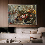 Floral 864 Canvas Art 18" x 24" / 45 x 60 cm / Black