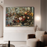 Floral 864 Canvas Art 18" x 24" / 45 x 60 cm / Black