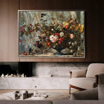Floral 864 Canvas Art 60 x 40 cm / Black