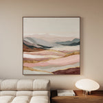 Abstract 865 Canvas Art 16" x 16" / 40 x 40 cm / Black