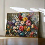 Floral 865 Canvas Art 18" x 24" / 45 x 60 cm / Black