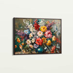 Floral 865 Canvas Art 18" x 24" / 45 x 60 cm / Black